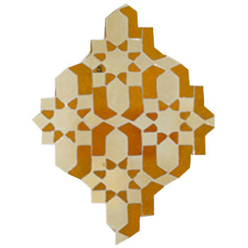 Mosaic House Moroccan tile Dazzle 11-8 Beige Ochre  zellige, mosaic, zellij, field, pattern, glaze, intricate, classic 
